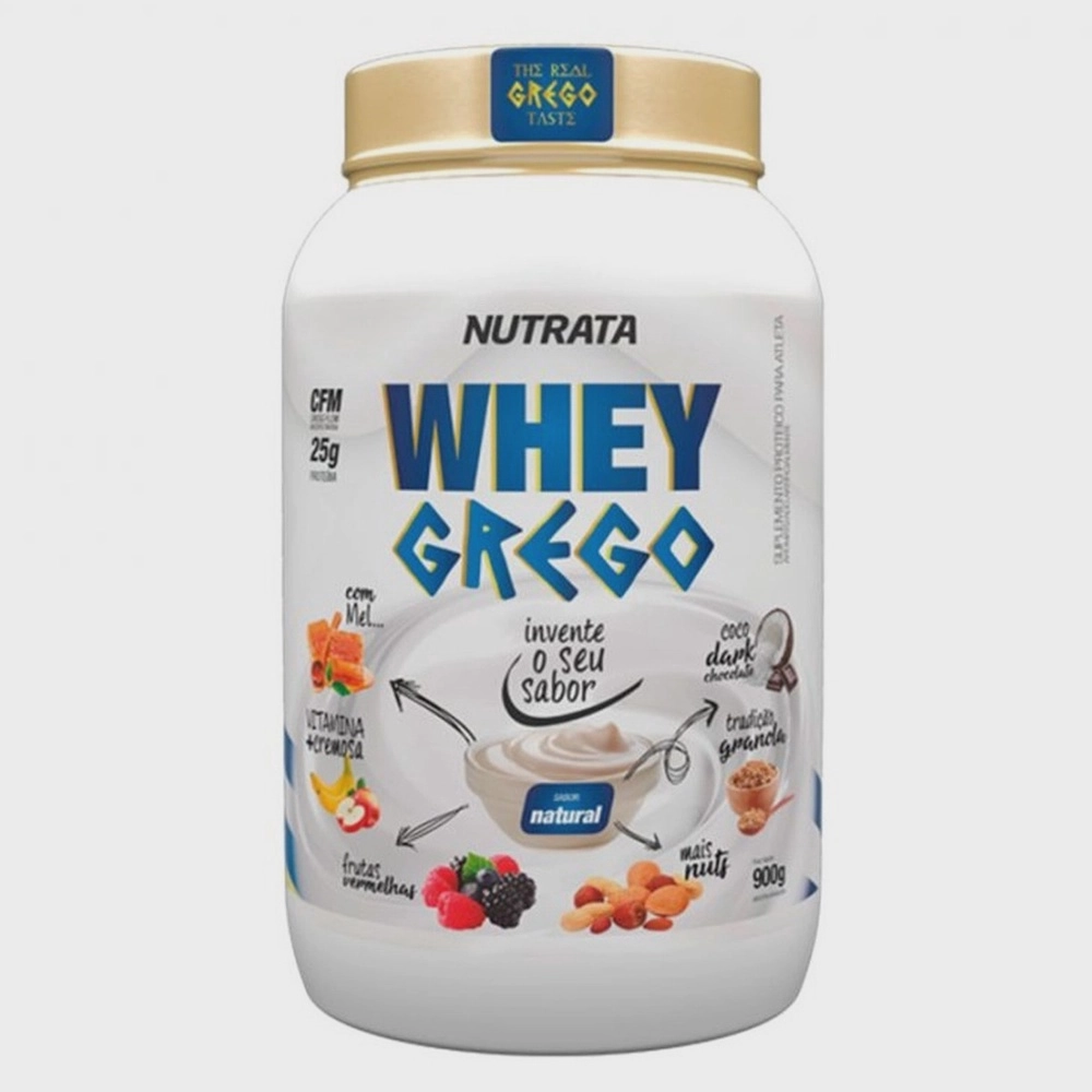Whey Grego 900gr – Nutrata (Morango com Chantilly)