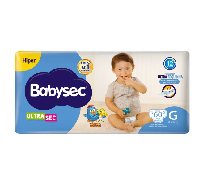 Fralda Babysec Ultra Sec G 60 Unidades