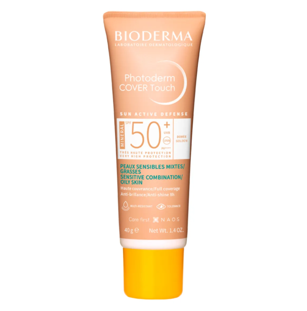 Protetor Solar Facial Bioderma Photoderm Cover Touch FPS50+ Dourado 40g