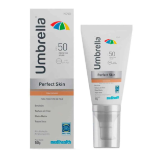 Protetor Solar Facial Umbrella Perfect Skin FPS50 cor Escuro 50g