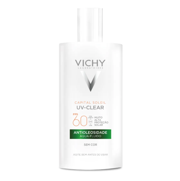 Protetor Solar Facial Vichy Capital Soleil UV-Clear sem cor FPS60 40g