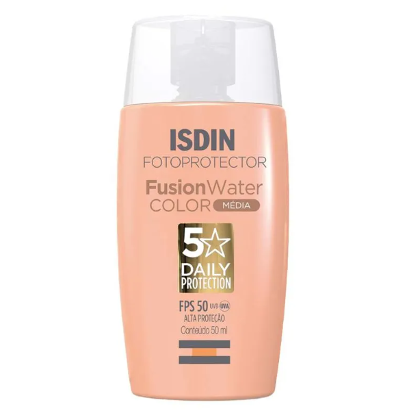 Protetor Solar ISDIN Fusion Water FPS 50 cor média 50ml