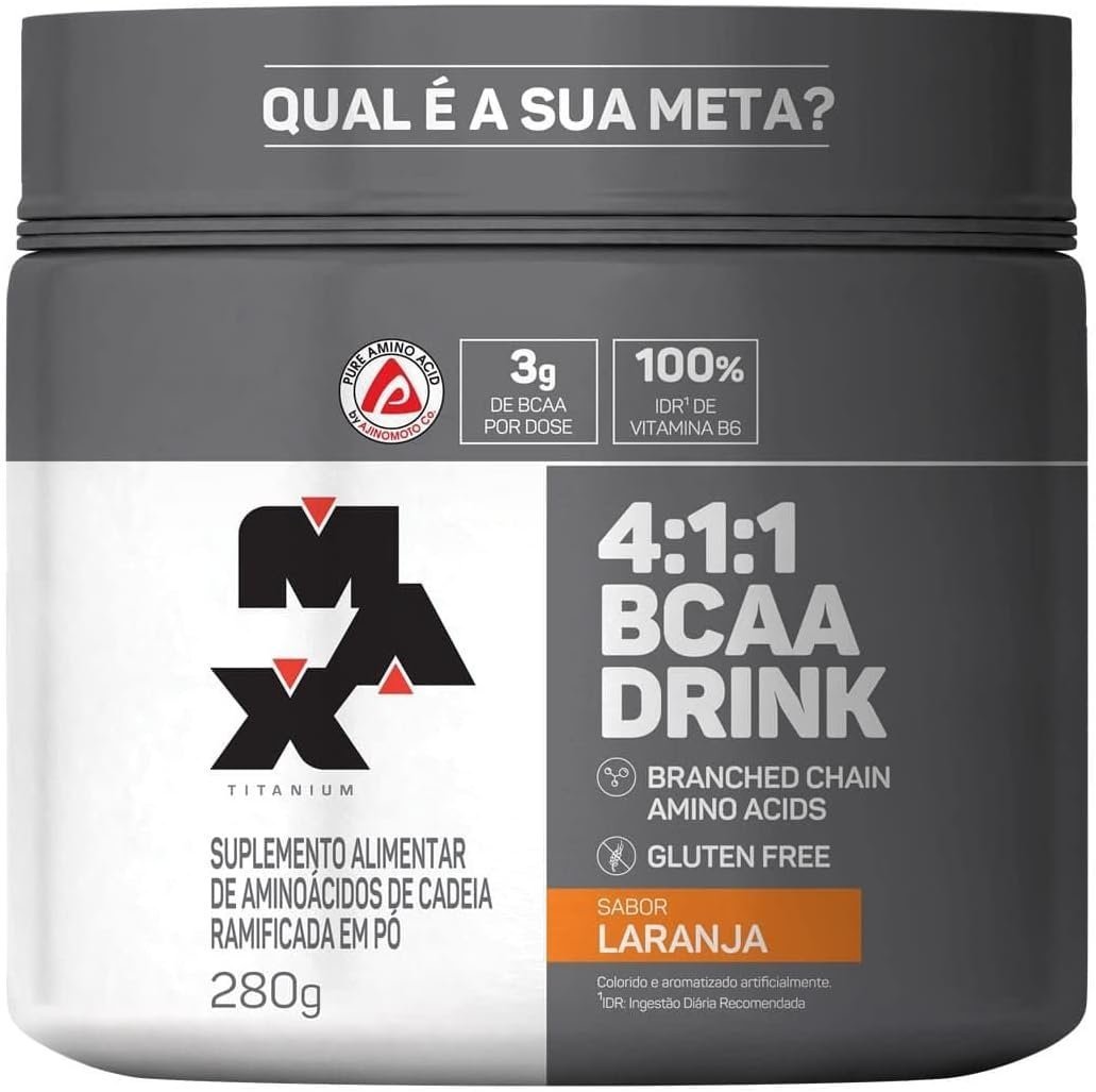 Max Titanium 4:1:1 Bcaa Drink (280G) – Sabor Laranja