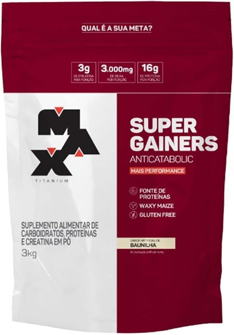 Max Titanium Super Gainers (3Kg) – Sabor Baunilha