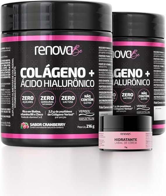 Kit 2 Colágenos Renova Be Verisol Com Ácido Hialurônico (2 Cranberry)