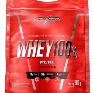 Integralmédica – Whey Protein Concentrado Baunilha 100% Pure – 20g de Proteína por Scoop, Suplementação Alimentar Pós-Treino, Fórmula Enriquecida com