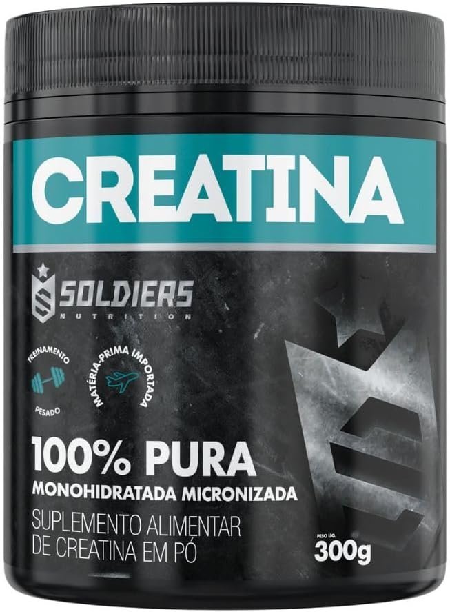 Creatina Monohidratada Pote 300g – 100% Pura – Soldiers Nutrition