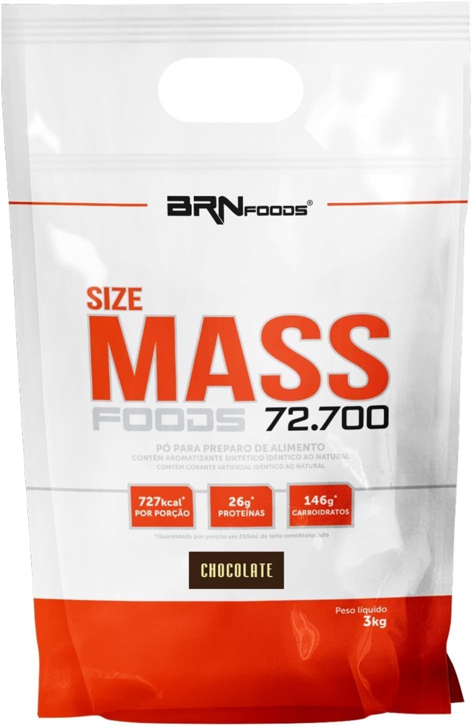 Hipercalórico Size Mass Foods 72.700 Chocolate 3kg – BRN Foods