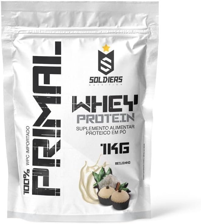 Whey Protein Primal 1Kg – Importado – Soldiers Nutrition Sabor:Beijinho