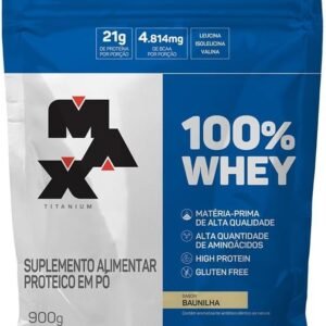 100% Whey Refil (900G) – Baunilha – Max Titanium